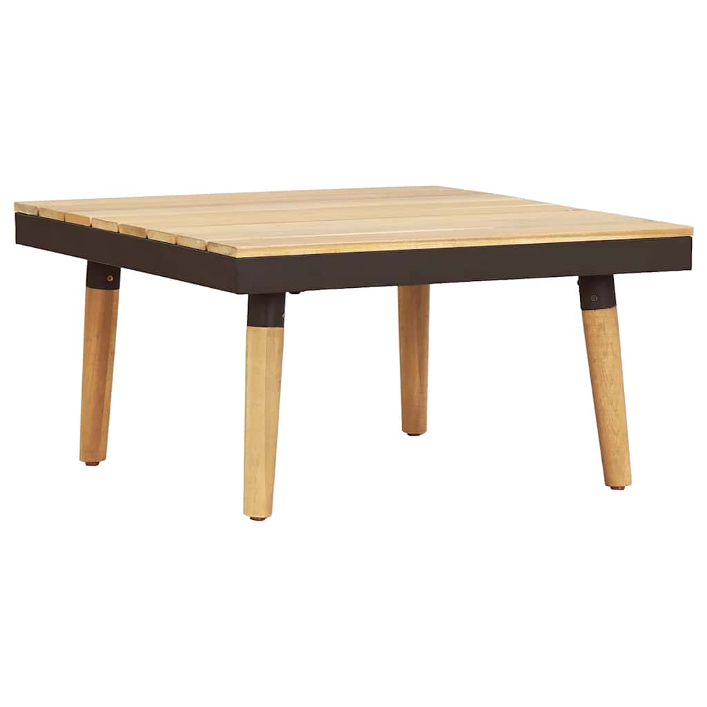 Juego muebles de jardín 5 plazas y cojines madera acacia marrón
