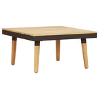 Juego muebles de jardín 5 plazas y cojines madera acacia marrón