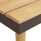Juego muebles de jardín 8 plazas y cojines madera acacia maciza