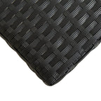 Banco de jardín ratán negro 80 cm