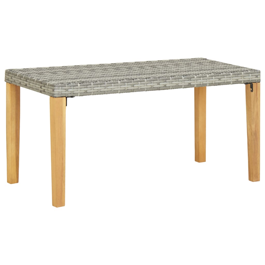 Banco de jardín de ratán sintético marrón 120 cm