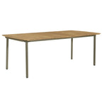 Set de comedor de jardín 9 pzas madera maciza de acacia y acero