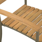 Set de comedor de jardín 9 pzas madera maciza de acacia y acero