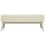 Mesa de centro con 2 cajones tallados madera gris 110x50x40 cm
