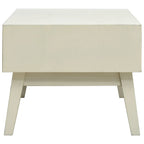 Mesa de centro con 2 cajones tallados madera gris 110x50x40 cm