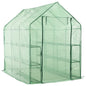 Invernadero accesible con 12 estantes acero 143x214x196 cm