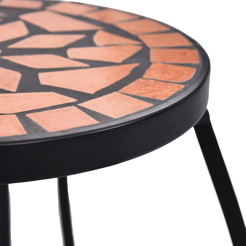 Mesitas de mosaico 3 uds cerámica terracota