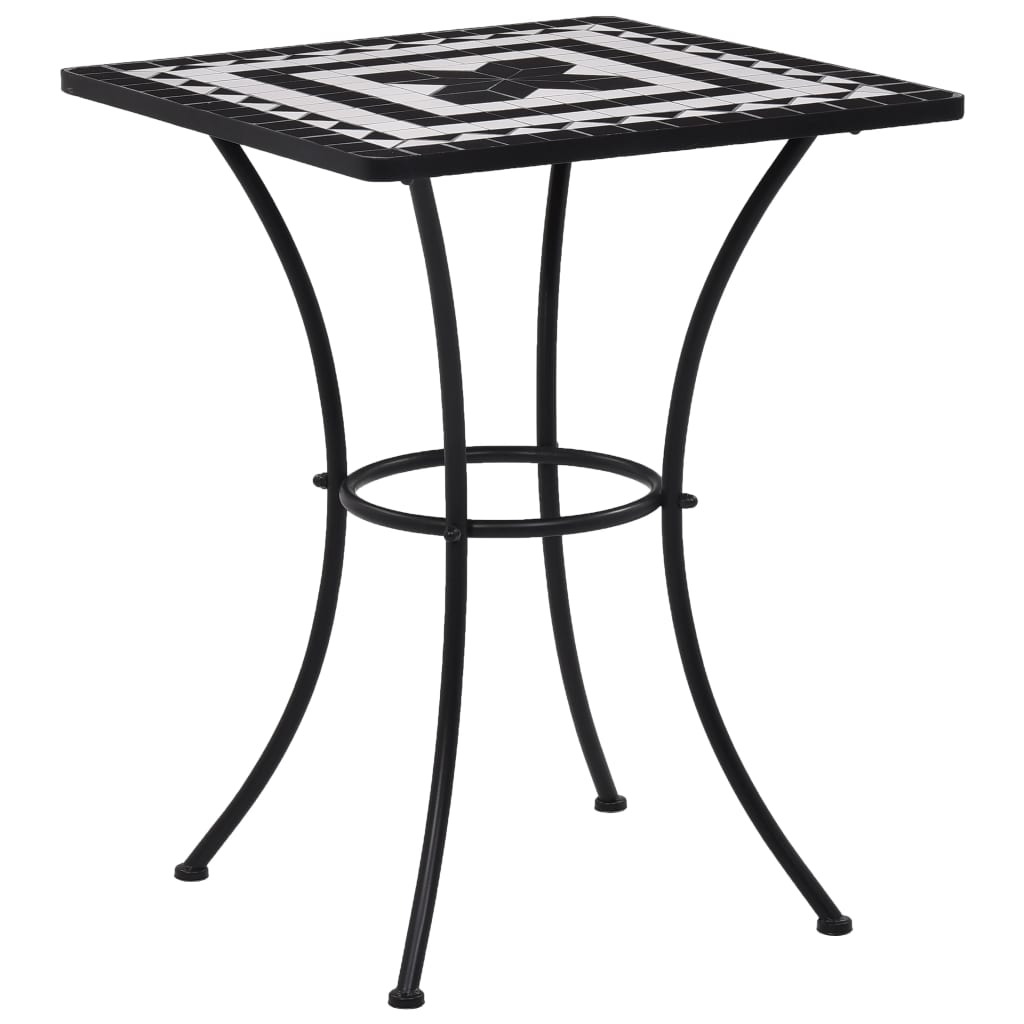 Brown ceramic mosaic bistro table 60 cm