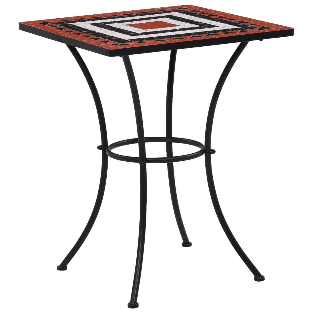 Brown ceramic mosaic bistro table 60 cm