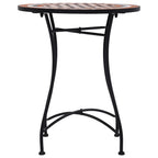 Mesa bistró de mosaico cerámica marrón 60 cm
