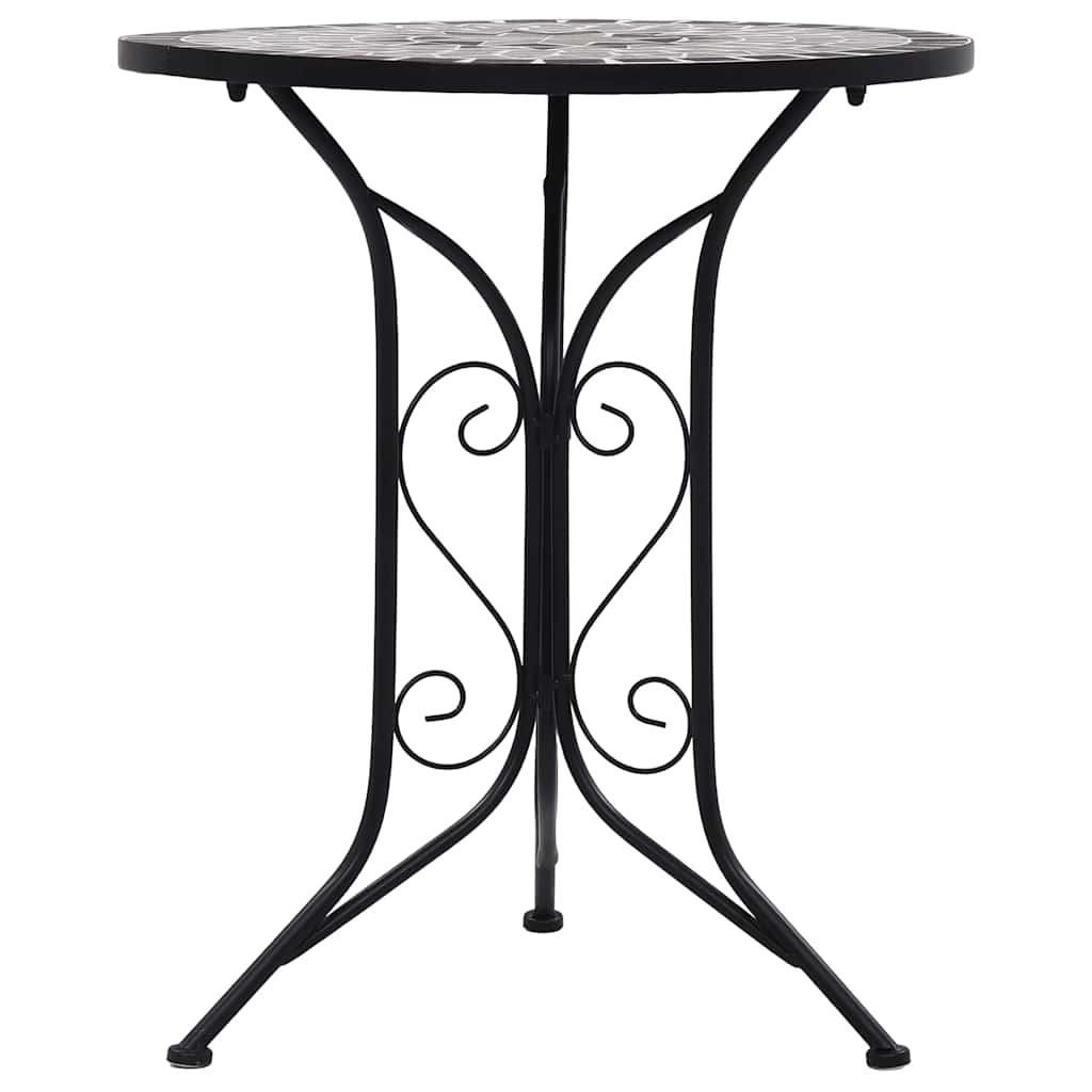 Mesa bistro de mosaico cerámica gris 60 cm