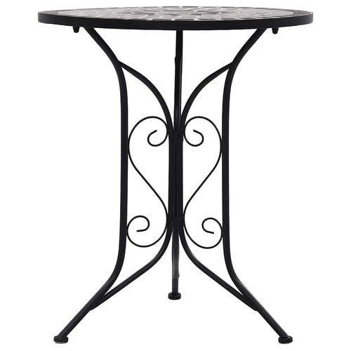 60 cm Grey Ceramic Mosaic Bistro Table