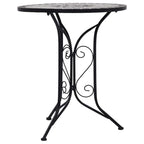 Mesa bistro de mosaico cerámica gris 60 cm