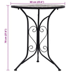 Mesa bistro de mosaico cerámica gris 60 cm