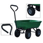 Carrinho de mão basculante para jardim 300 kg 75 L preto