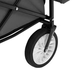 Carrito de mano plegable con capota acero gris