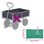 Revestimiento para carrito de jardín tela verde