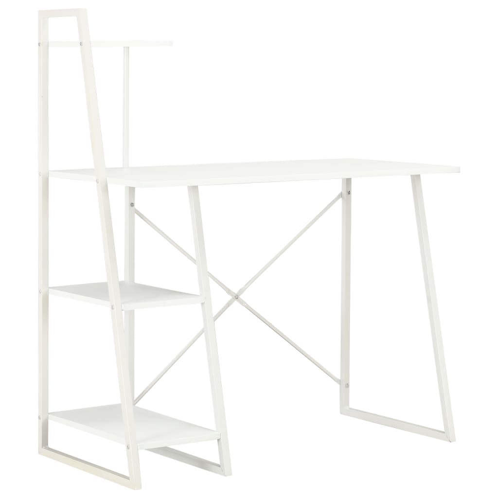 Escritorio con estantería blanco 102x50x117 cm
