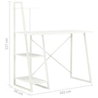 Escritorio con estantería blanco 102x50x117 cm