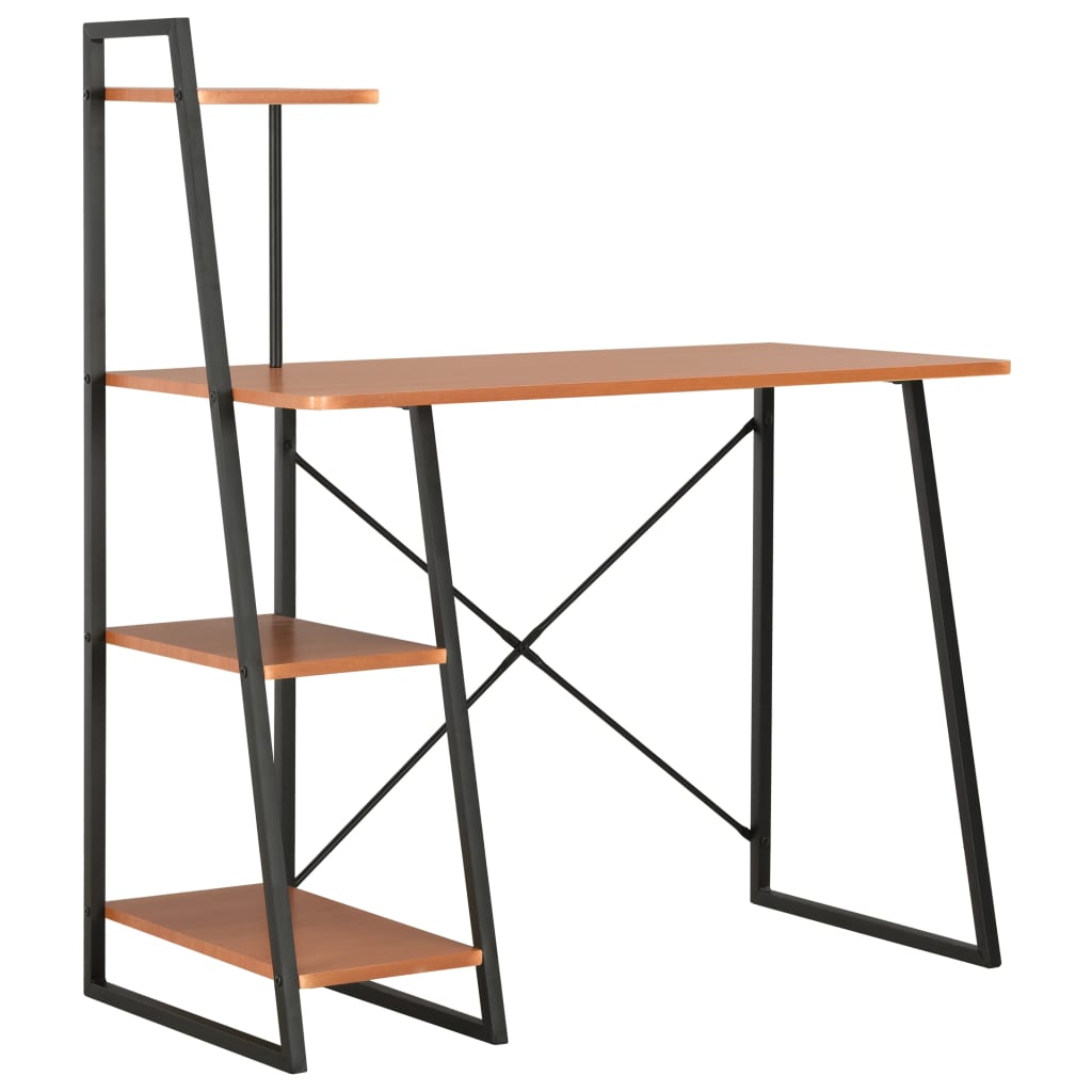 Desk with shelf unit white 102x50x117 cm