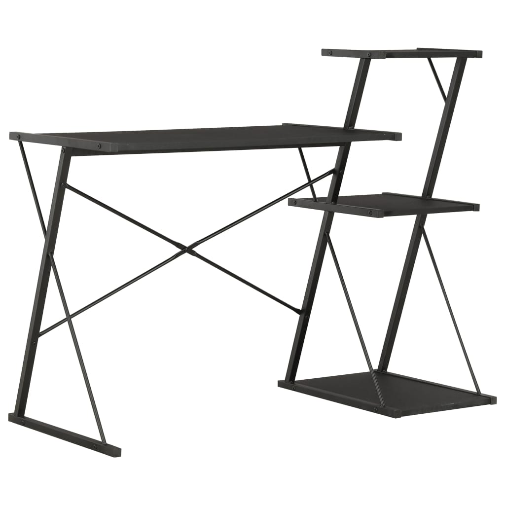 White desk with shelving unit 116x50x93 cm