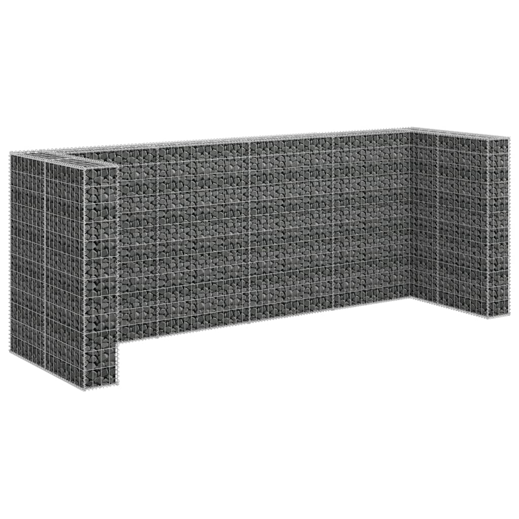Muro de gaviones para contenedor de basura acero 320x100x120 cm