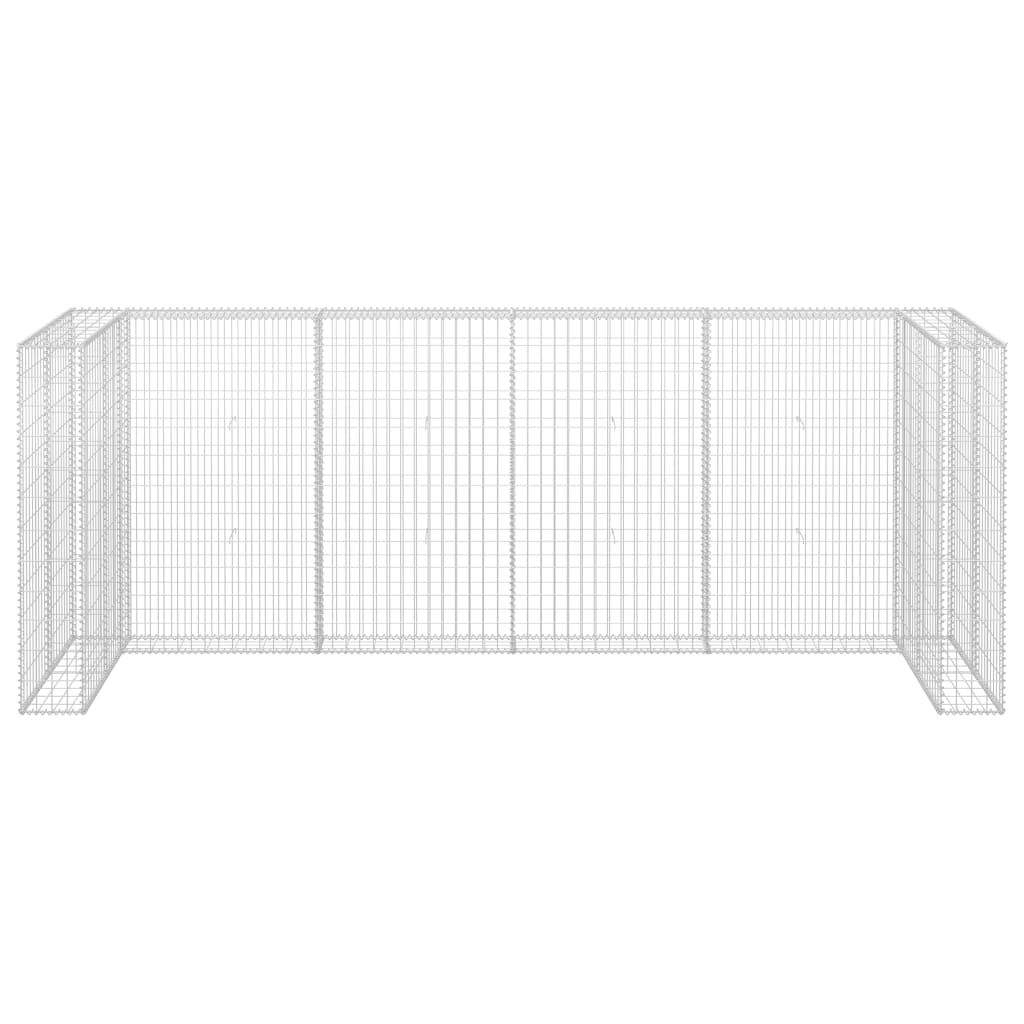 Muro de gaviones para contenedor de basura acero 320x100x120 cm