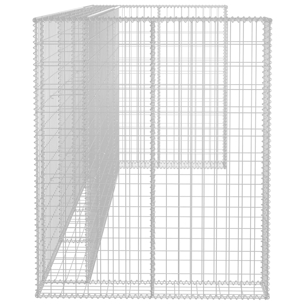 Muro de gaviones para contenedor de basura acero 320x100x120 cm