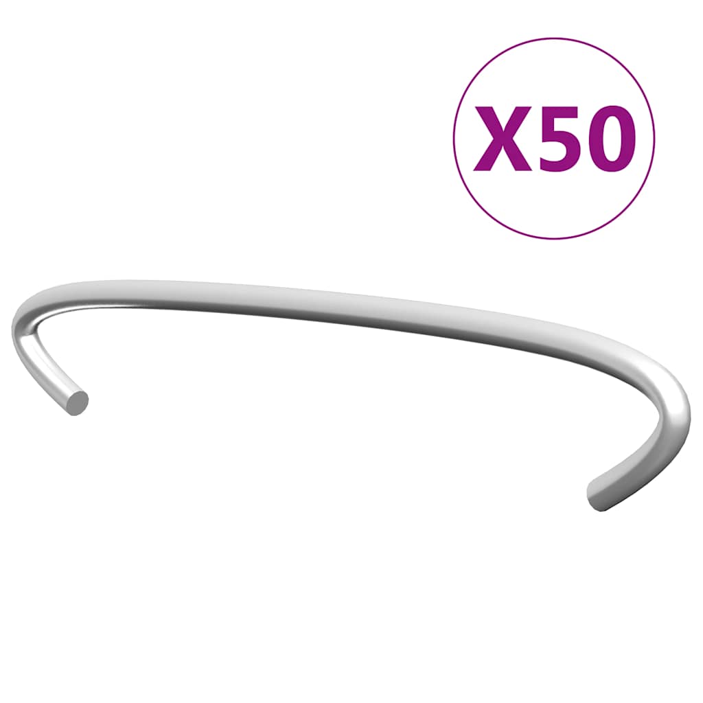 Ganchos de gabiões 100 unidades aço galvanizado 10 cm