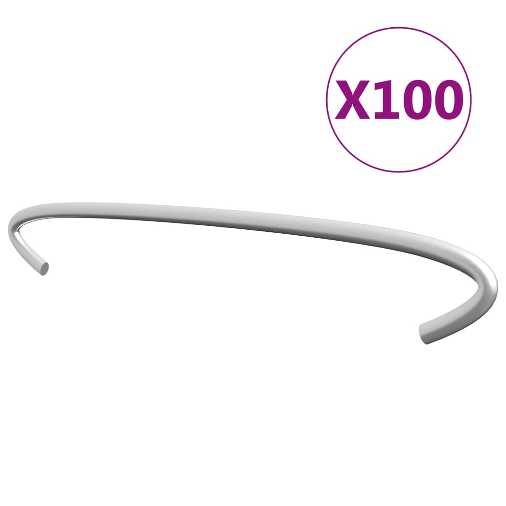 Ganchos de gabiões 100 unidades aço galvanizado 10 cm