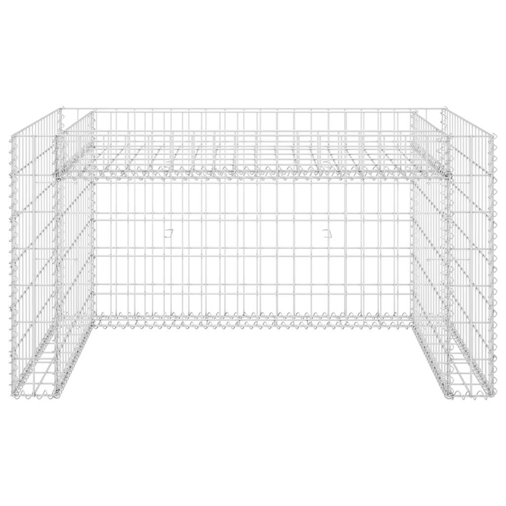 Cobertizo de cortacésped con arriate alambre acero 110x80x60 cm