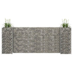 Jardinera de gaviones forma de H alambre de acero 260x40x100 cm