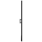Puerta de ducha de vidrio templado negro 81x195 cm