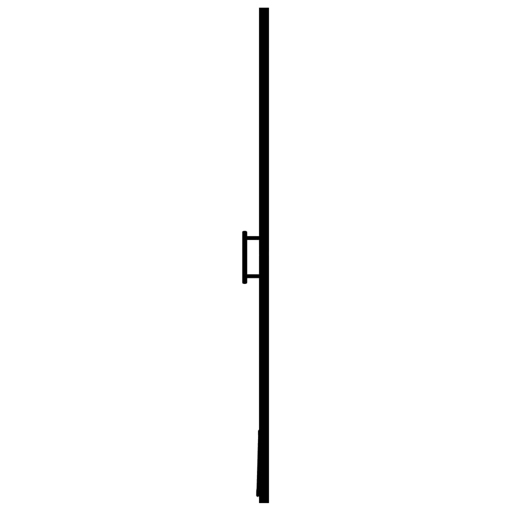 Puerta de ducha de vidrio templado negro 81x195 cm