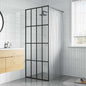 80x195 cm transparent tempered glass shower screen