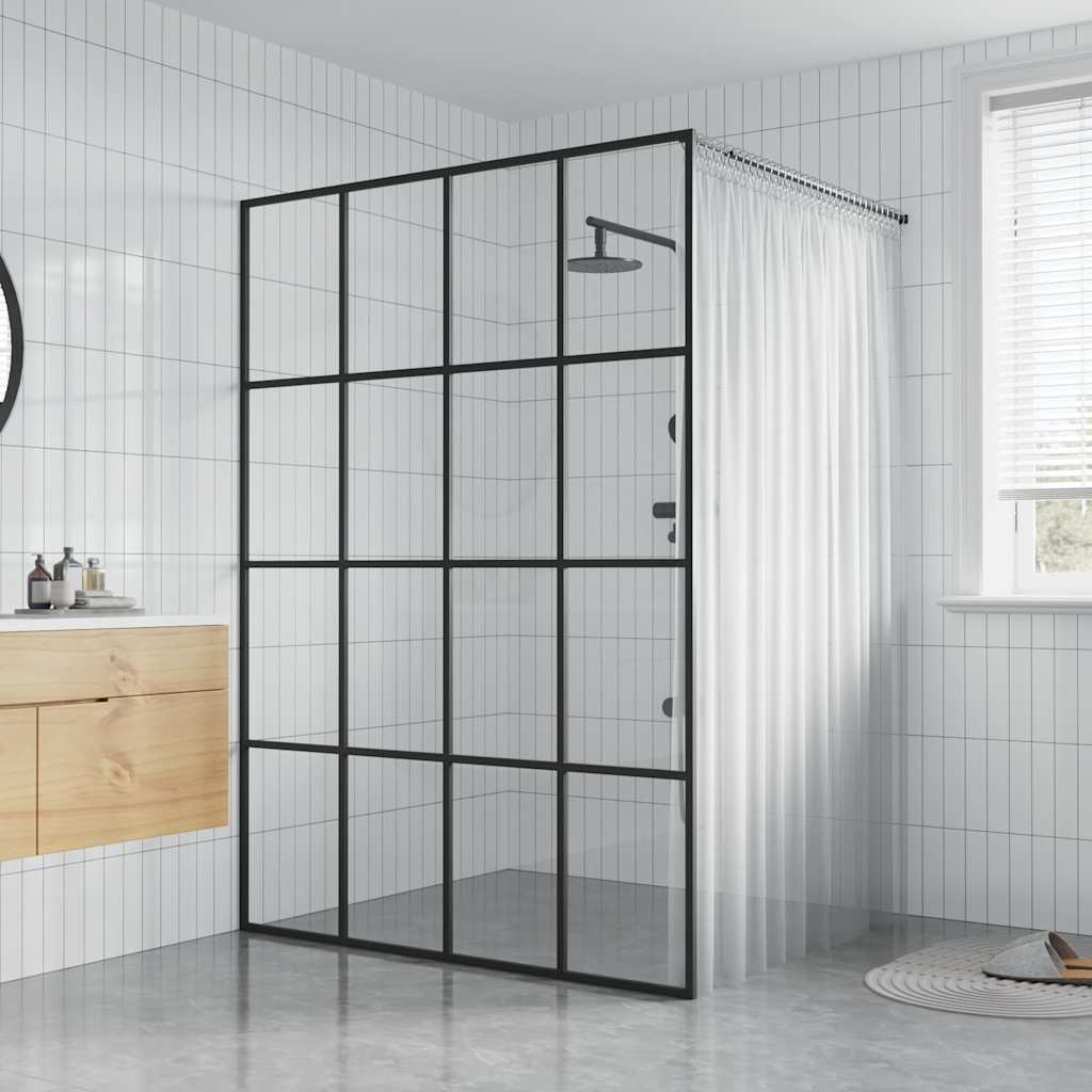 Mampara de ducha de vidrio templado transparente 80x195 cm