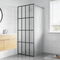 80x195 cm transparent tempered glass shower screen
