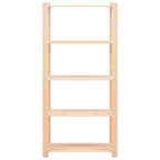 Estantería almacenaje 5 niveles madera pino maciza 250 kg