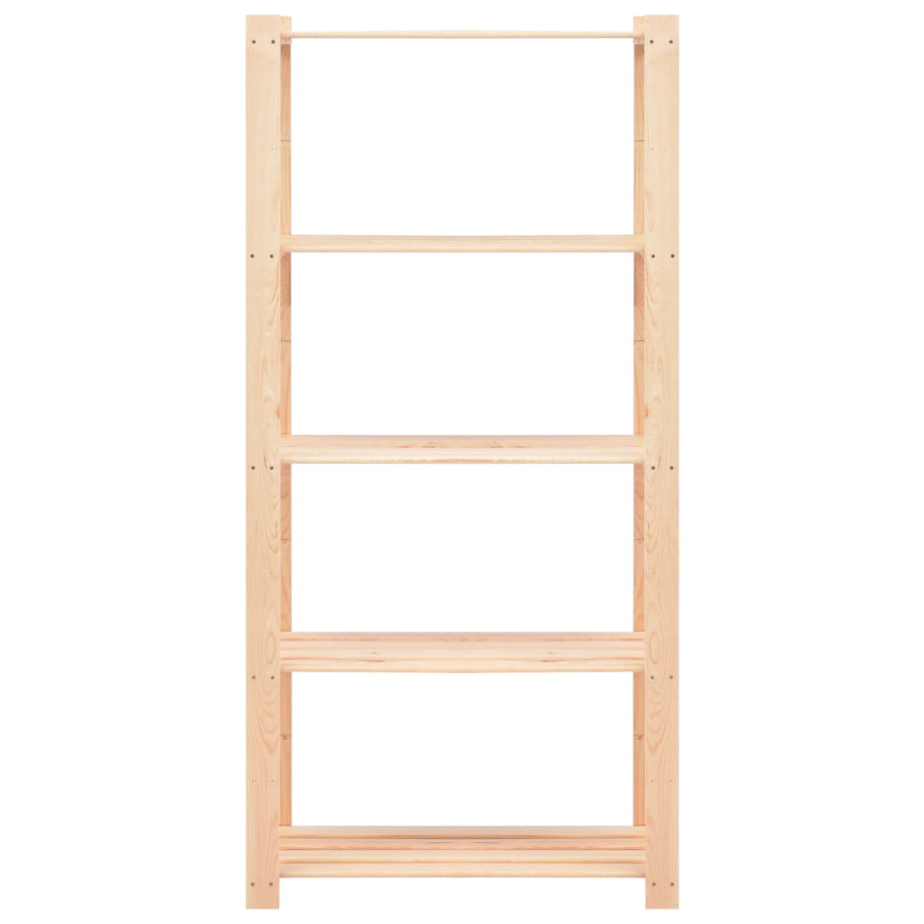 Estantería almacenaje 5 niveles madera pino maciza 250 kg