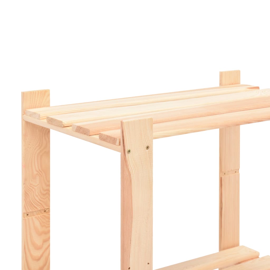 Estantería almacenaje 5 niveles madera pino maciza 250 kg