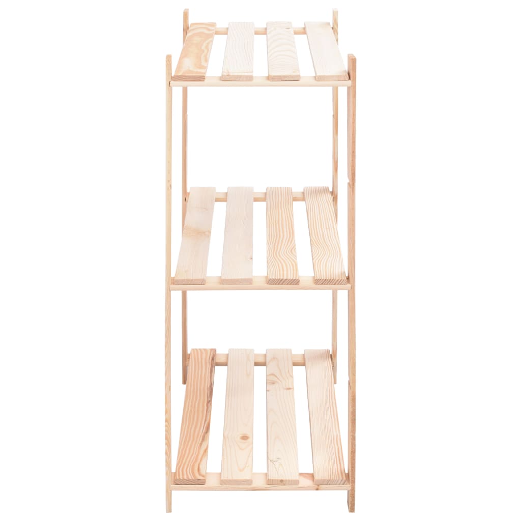 Estantería almacenaje 3 niveles madera pino maciza 150 kg