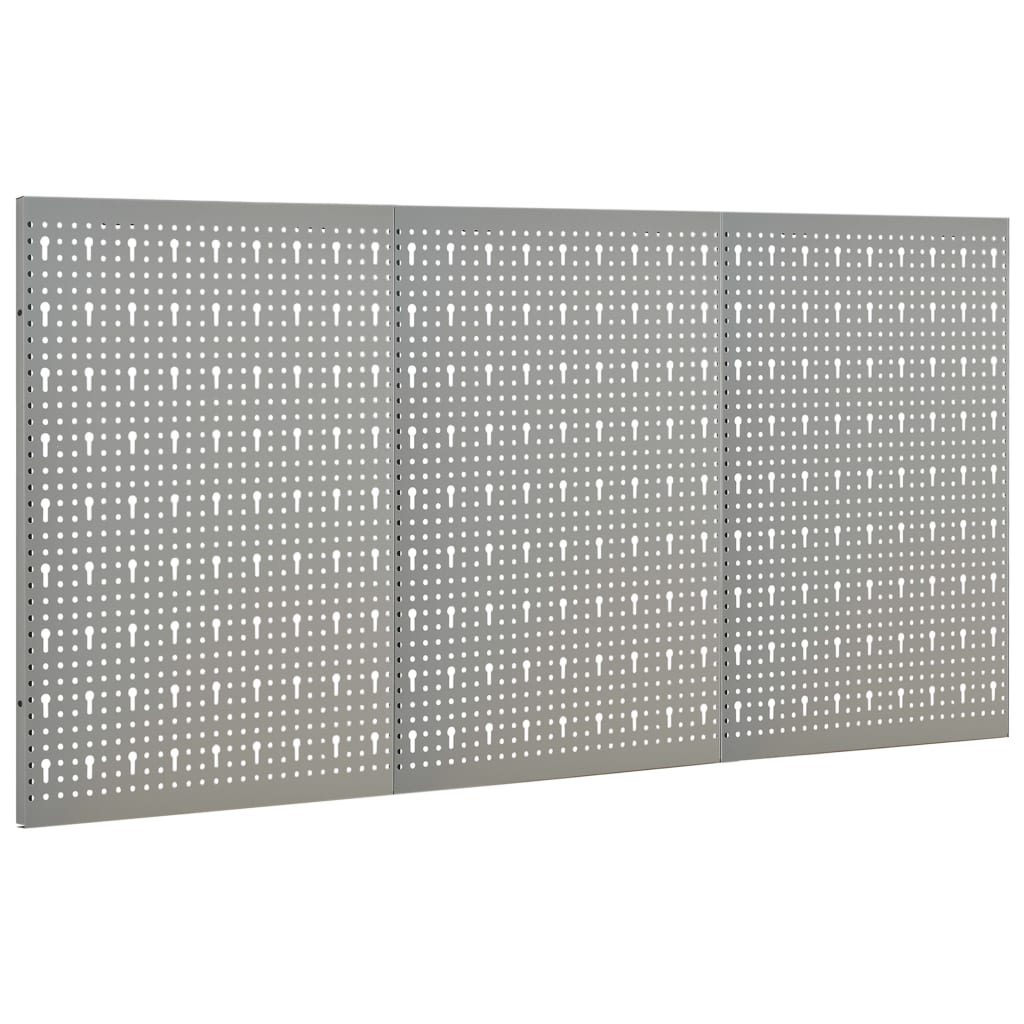 Tableros de clavijas para pared 3 unidades acero 40x58 cm
