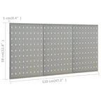 Tableros de clavijas para pared 3 unidades acero 40x58 cm