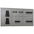 Tableros de clavijas para pared 3 unidades acero 40x58 cm