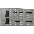 Tableros de clavijas para pared 3 unidades acero 40x58 cm