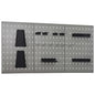 Tableros de clavijas para pared 3 unidades acero 40x58 cm