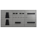 Tableros de clavijas para pared 3 unidades acero 40x58 cm