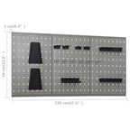 Tableros de clavijas para pared 3 unidades acero 40x58 cm