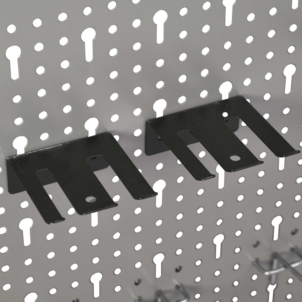 Tableros de clavijas para pared 3 unidades acero 40x58 cm