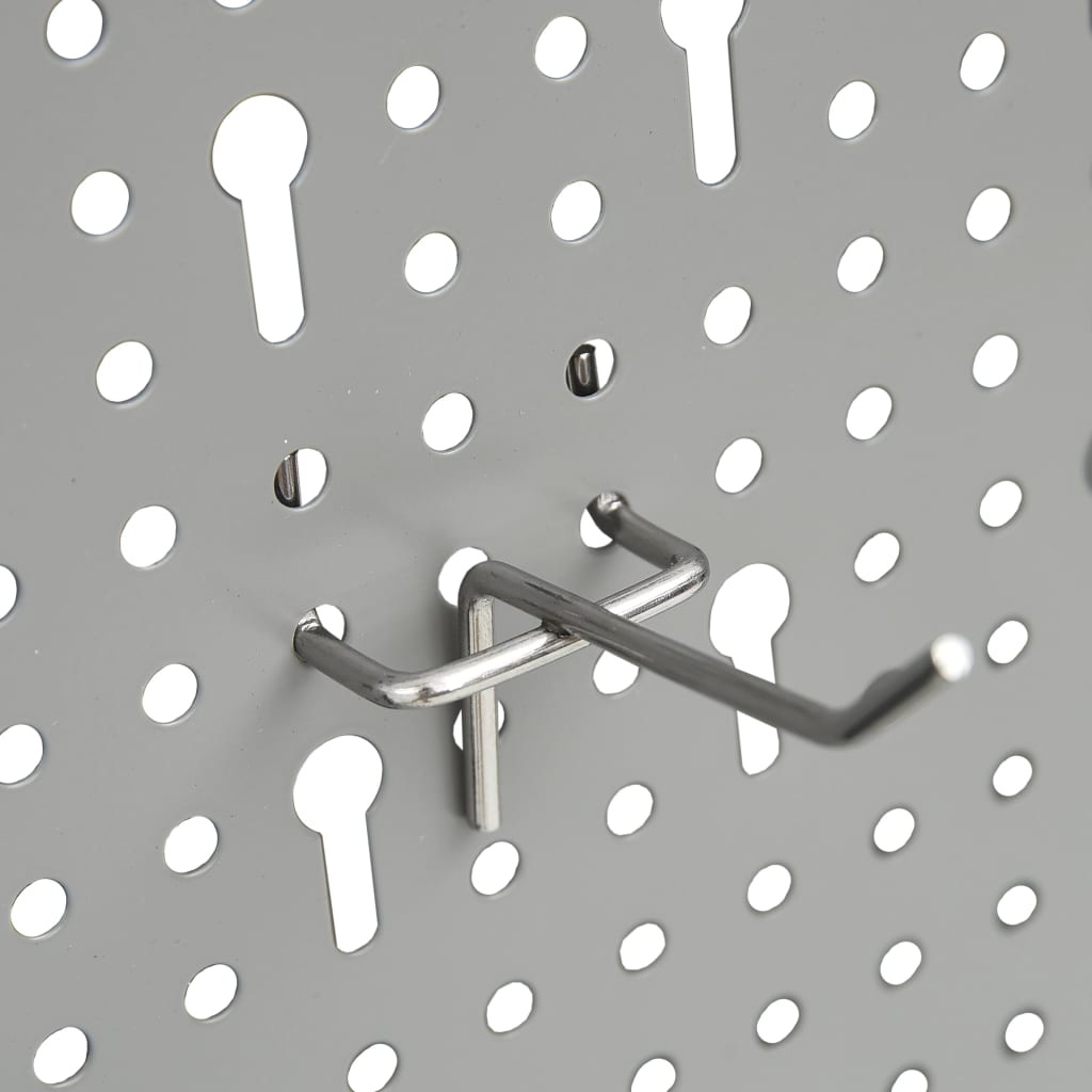 Tableros de clavijas para pared 3 unidades acero 40x58 cm